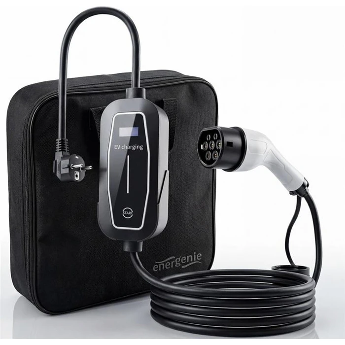 ENERGENIE Portable EV Charger Schuko to Type 2 16A 1 Phase 3.7kW 5m