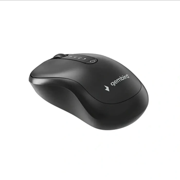 Gembird MUSW2-4B-01 Wireless Optical Mouse (Black, 1600 DPI, RF 2.4GHz + Bluetooth 5.2)