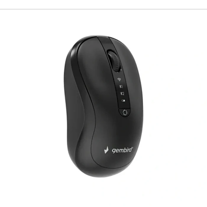Gembird MUSW2-4B-01 Wireless Optical Mouse (Black, 1600 DPI, RF 2.4GHz + Bluetooth 5.2)