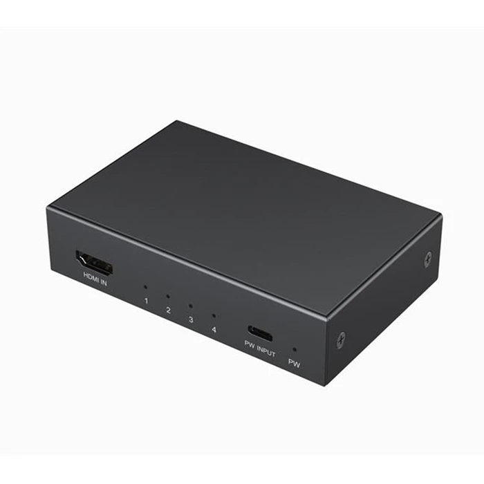 CABLEXPERT Audio Video Splitter 1x4 HDMI Splitter 4 Ports Black