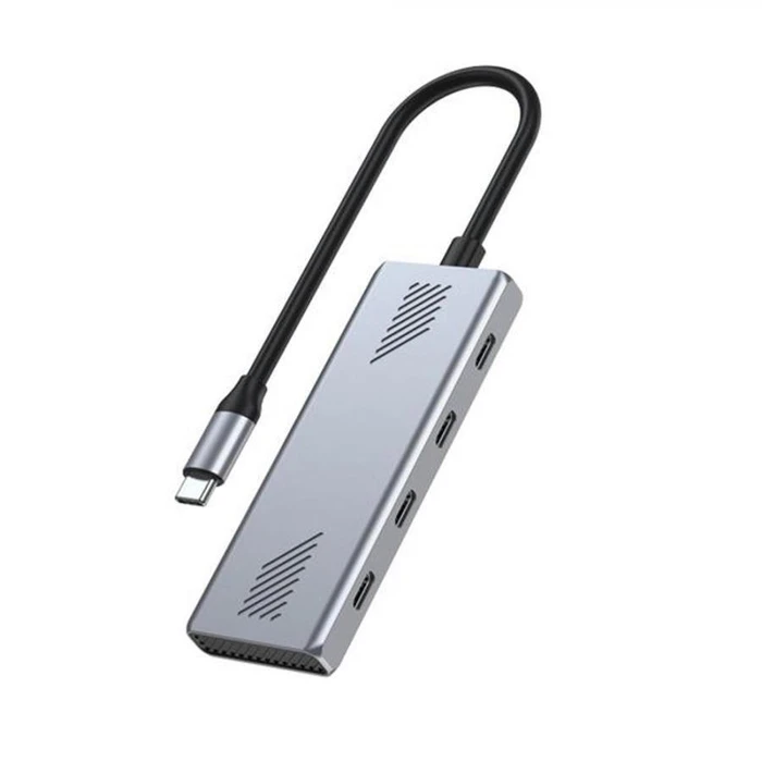GEMBIRD USB Hub 4 Port USB C 3.2 Gen 2 Silver
