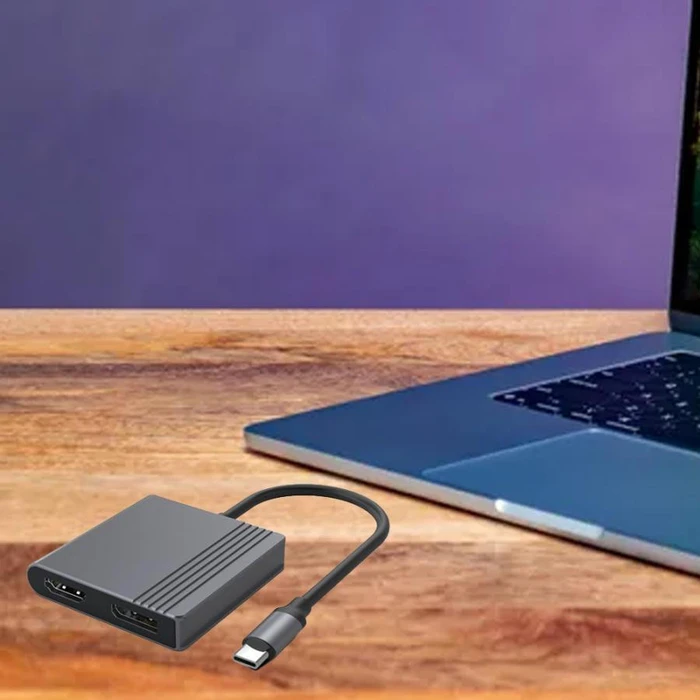 Cablexpert Προσαρμογέας Type C σε HDMI και DP 4K 60Hz Μαύρο