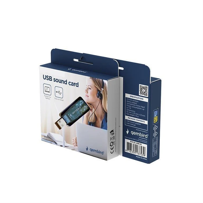 USB Sound Card Gembird Virtus2 Light Blue