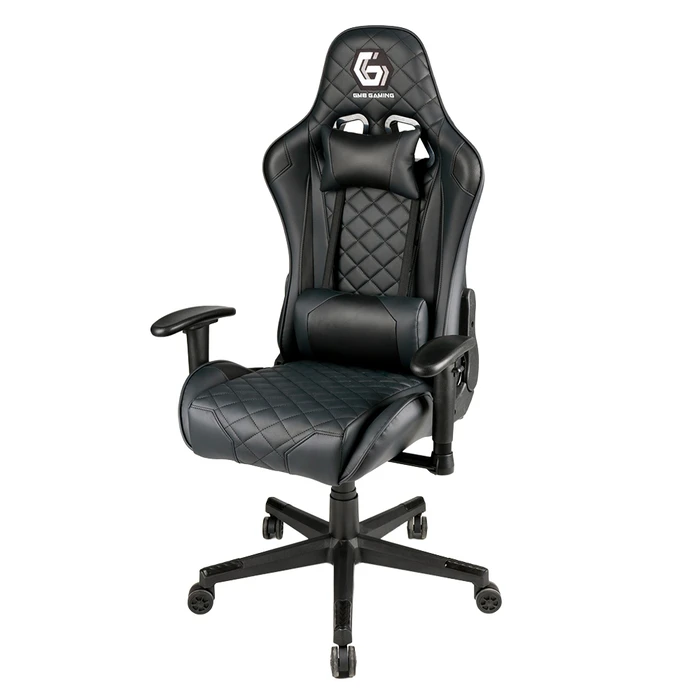 Gembird Καρέκλα Gaming PVC Δέρμα Με Μαξιλάρια Μαύρη