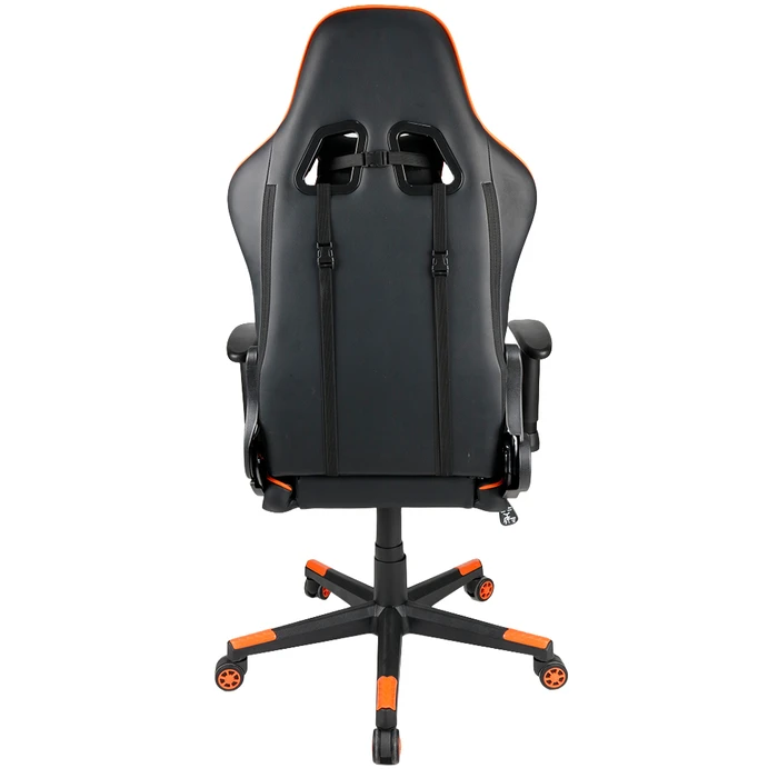 Gembird Καρέκλα Gaming PVC Leather με Μαξιλάρια Μαύρο Πορτοκαλί