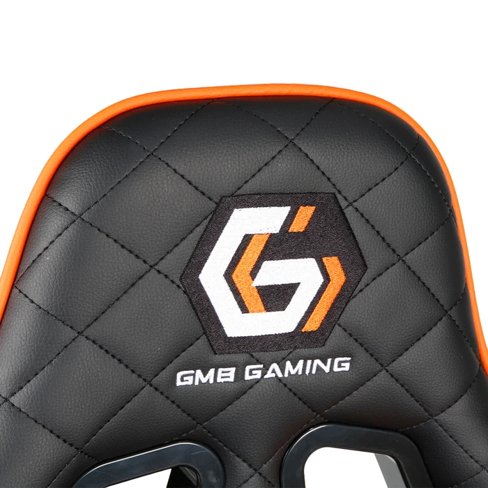 Gembird Καρέκλα Gaming PVC Leather με Μαξιλάρια Μαύρο Πορτοκαλί