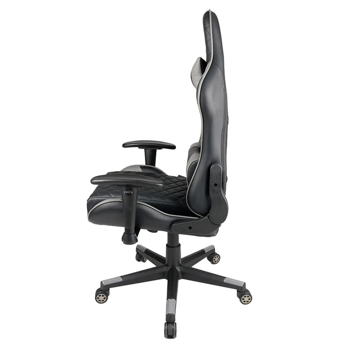 Gaming Chair Gembird PVC Leather Black Grey