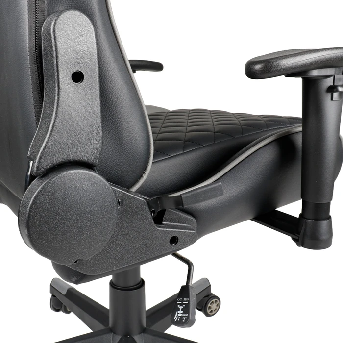 Gaming Chair Gembird PVC Leather Black Grey