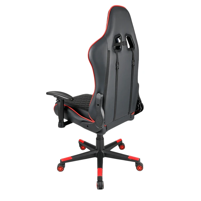 Gaming Chair Gembird PVC Leather with Pillows Black Red