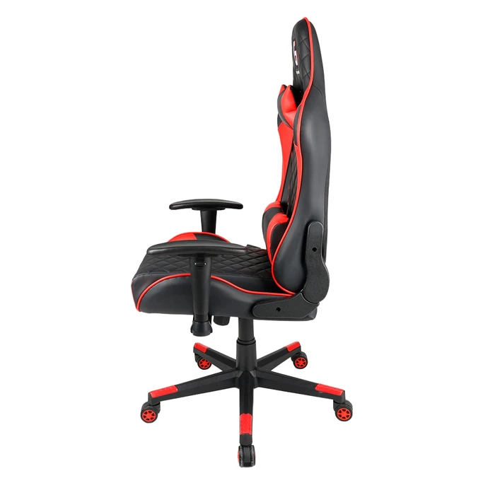 Gaming Chair Gembird PVC Leather with Pillows Black Red