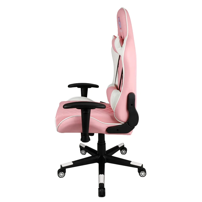 Gaming Chair Gembird PVC Leather White Pink