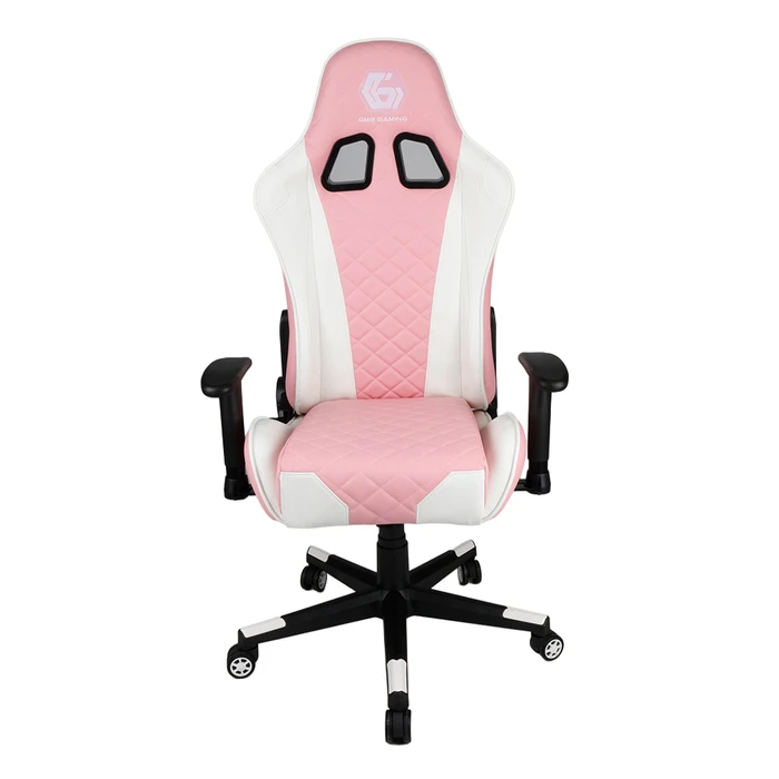 Gaming Chair Gembird PVC Leather White Pink
