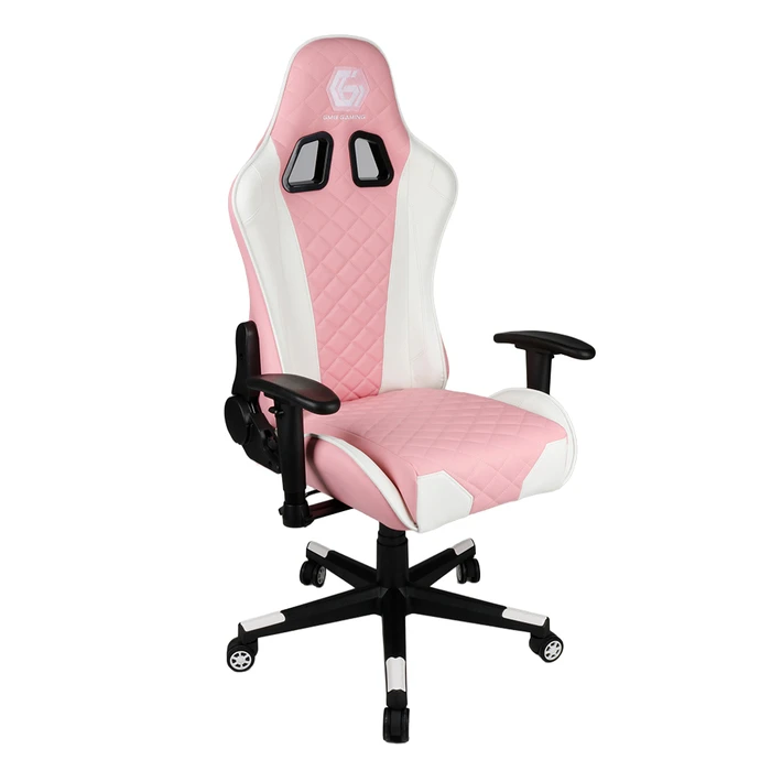 Gaming Chair Gembird PVC Leather White Pink