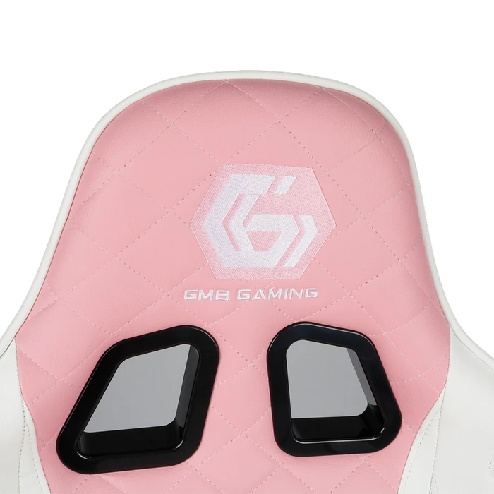 Gaming Chair Gembird PVC Leather White Pink