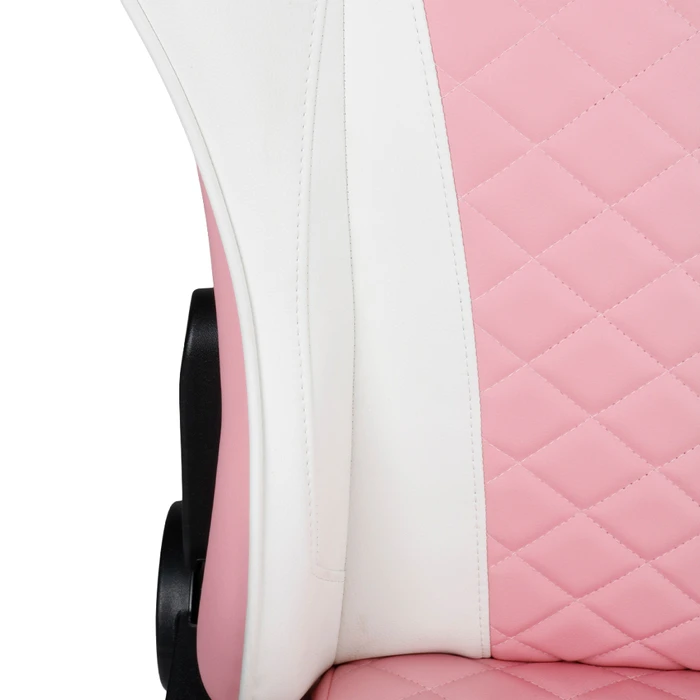 Gaming Chair Gembird PVC Leather White Pink