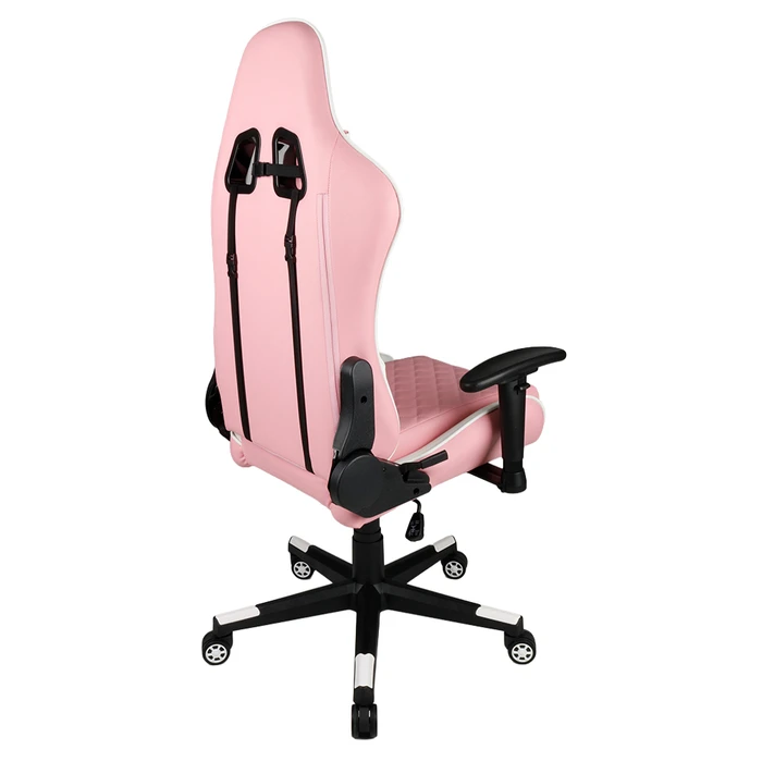 Gaming Chair Gembird PVC Leather White Pink