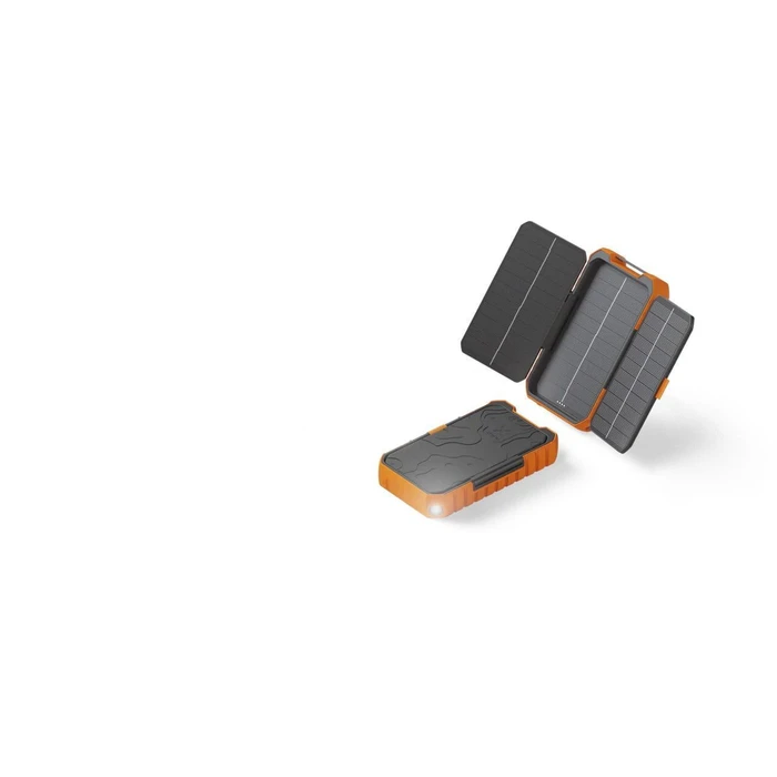 Xtorm Rugged XR203 Solar Power Bank 10000mAh 20W with USB-A and 2x USB-C (Power Delivery / Quick Charge 3.0) - Orange/Black