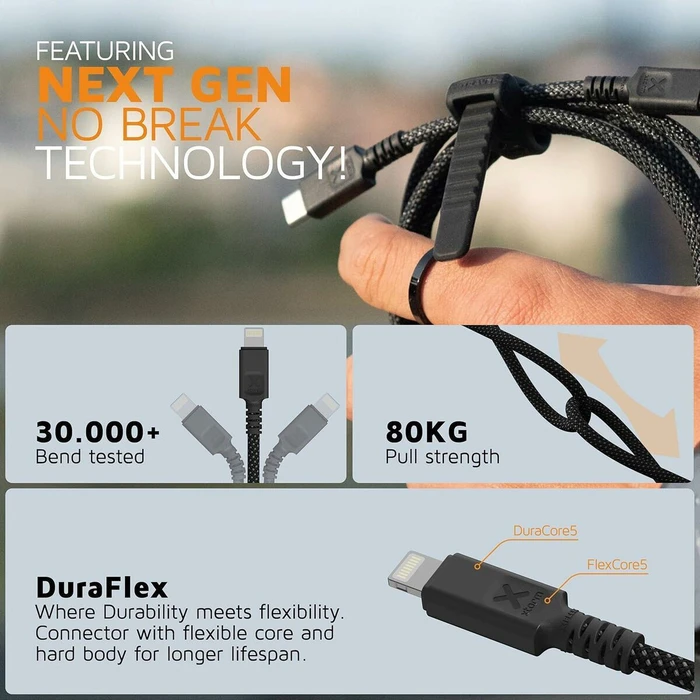 Xtorm USB-C to Lightning Cable Μαύρο 1.5m CX3031