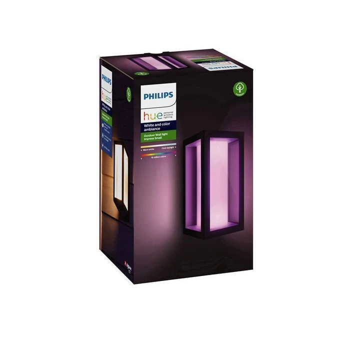 Philips Hue White & Color Ambiance Impress Narrow Wall Light, Black