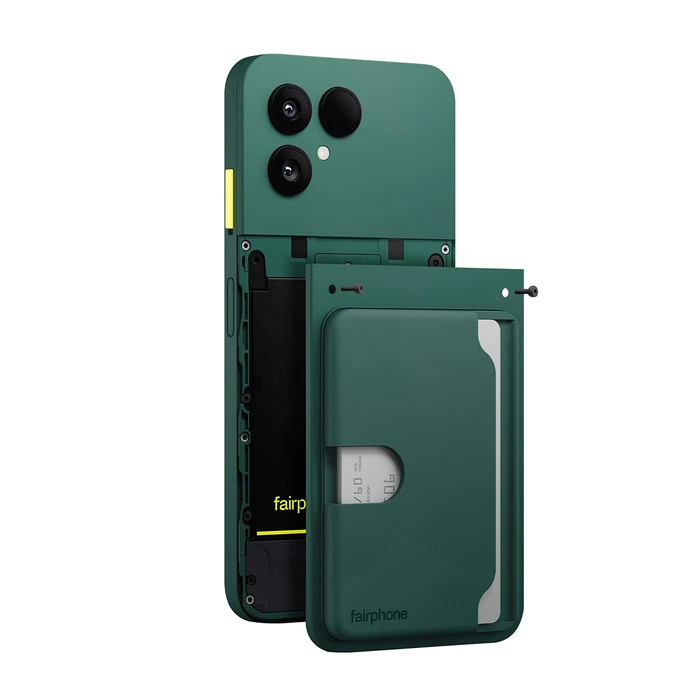 Θήκη smartphone Fairphone Card Holder Forest Green για Fairphone (Gen. 6), θήκη καρτών έως 3 καρτών