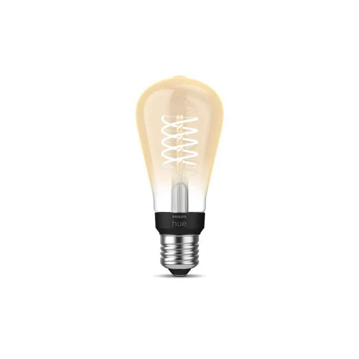 Philips Hue E27 Filament ST64 Smart LED Bulb 7W (7.2W nominal) 580 lm 2100K - Bluetooth, Zigbee, Hue Bridge