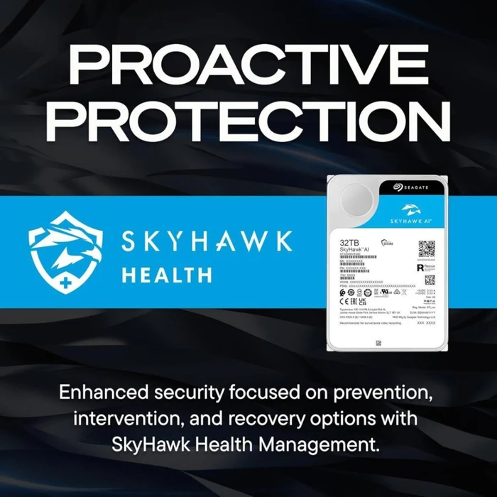 Seagate SkyHawk AI 32TB Internal HDD 3.5" SATA III 7200 RPM 512MB Cache ST32000VE000