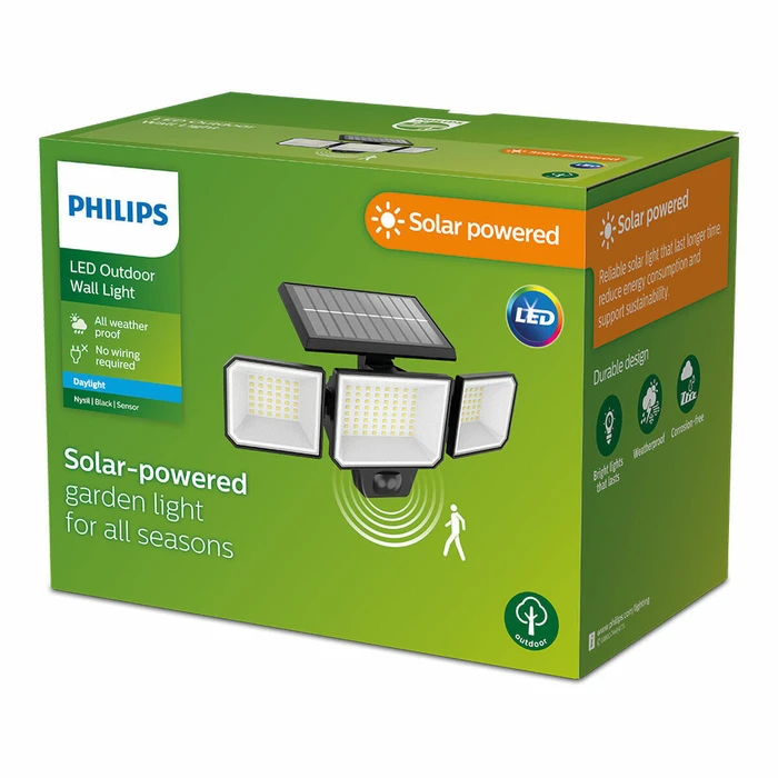 Philips Nysil Solar LED Floodlight 8.7W 5000K IP65 with Motion Sensor (MPN: 929004073701)