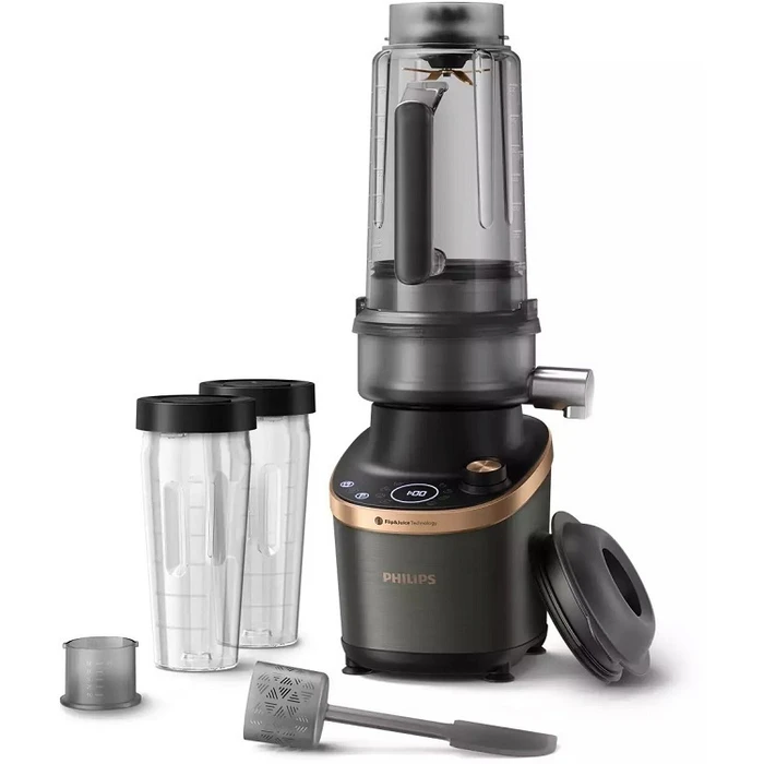 Philips Flip & Juice Blender HR3770/10 - Black/Copper, 1500W, 2L