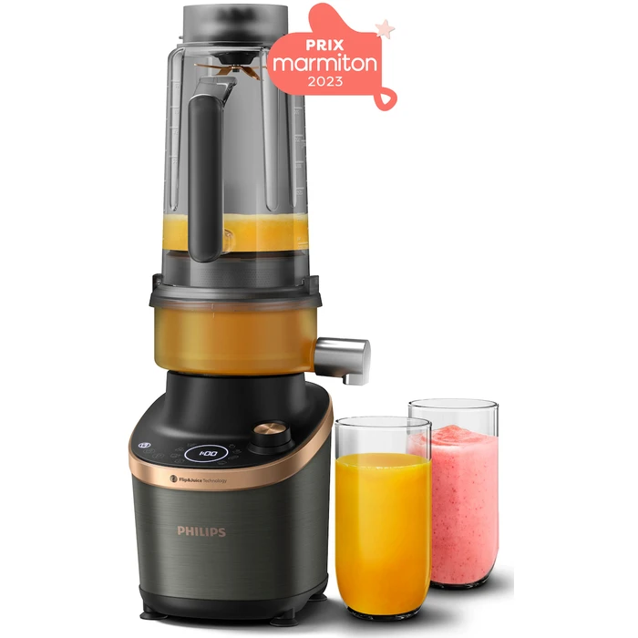 Philips Flip & Juice Blender HR3770/10 - Black/Copper, 1500W, 2L