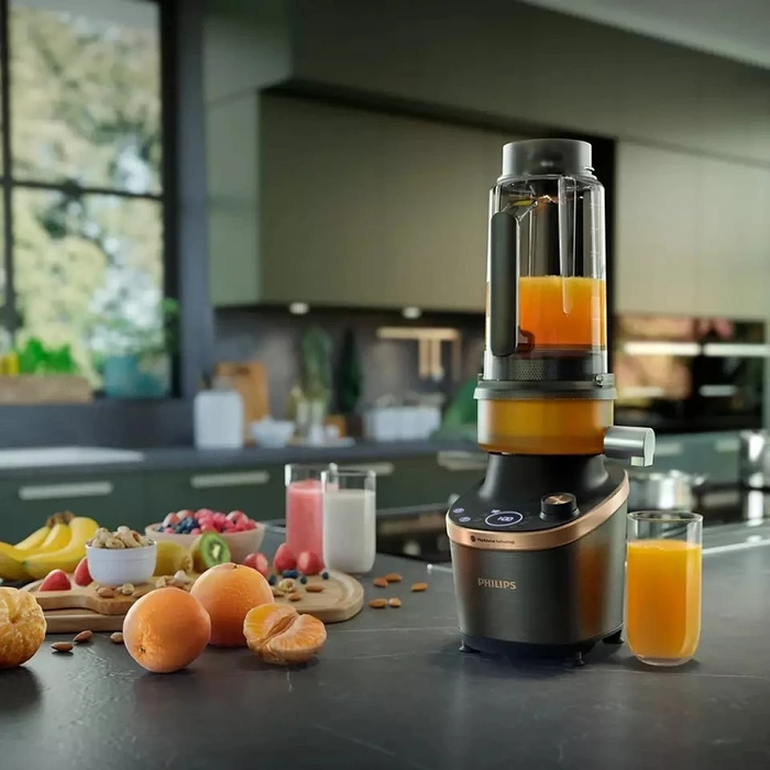 Philips Flip & Juice Blender HR3770/10 - Black/Copper, 1500W, 2L