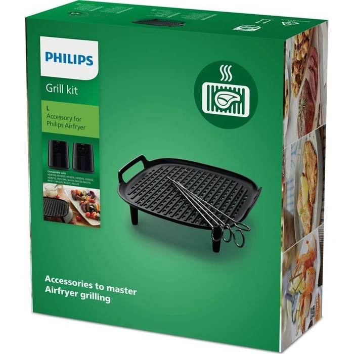 Philips Air Fryer Accessories Grill Set (HD9926/00) - Grill bottom & Skewers
