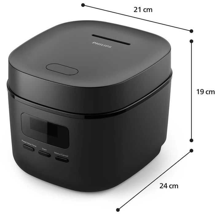 Ρυζιέρα Philips HD3080/80 (Μαύρο)