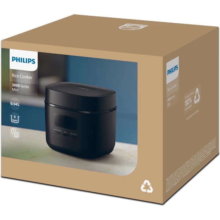 Ρυζιέρα Philips HD3080/80 (Μαύρο)