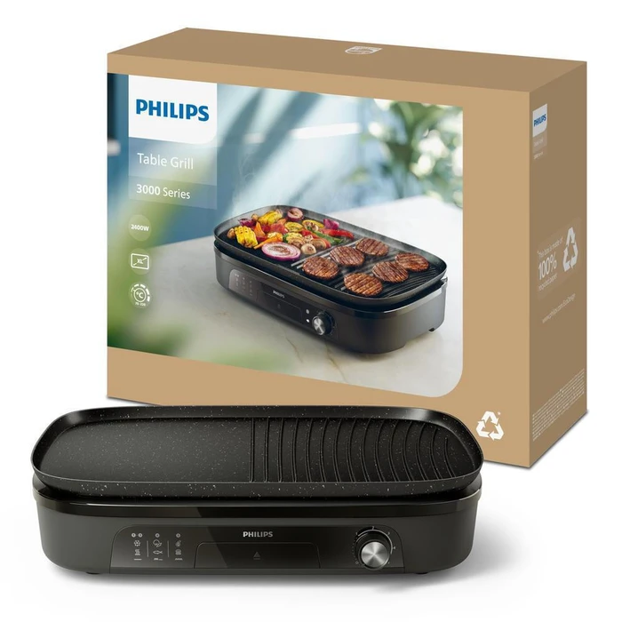 Philips Grill HD6210 90 Black 2400 W