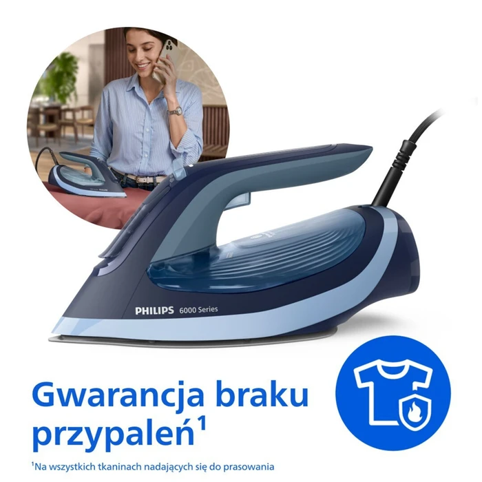 Philips 6000 Series DST6120/20 Steam Iron 2600W Continuous Steam 45 g/min