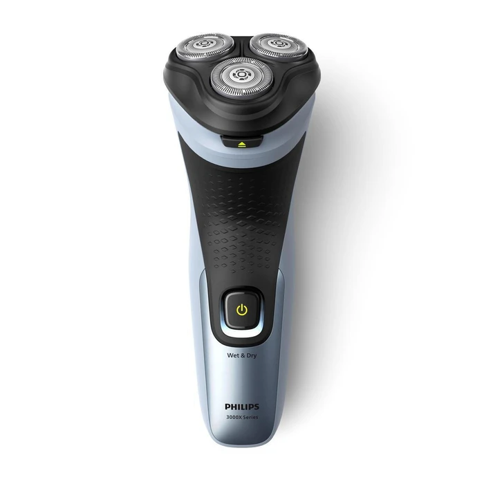 Ξυριστική μηχανή Philips X3063/00 — Μαύρο/Μπλε, Υγρή & Στεγνή, 3 κεφαλές, 45 λεπτά