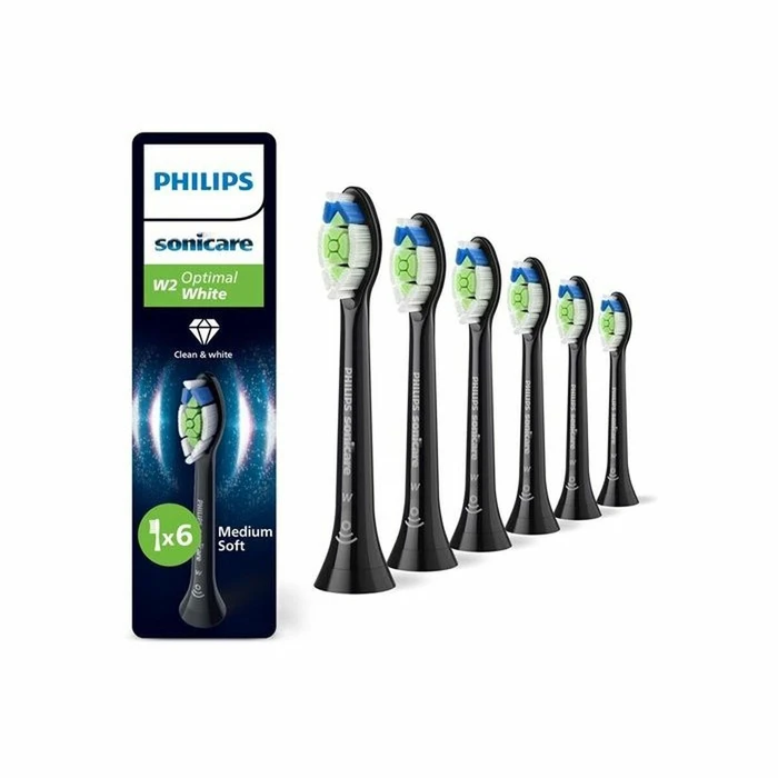 Philips Sonicare Optimal Ανταλλακτικές Κεφαλές για Ηλεκτρική Οδοντόβουρτσα Black HX6066/88 - 6 τεμάχια