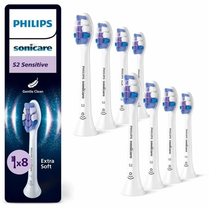 Philips Sonicare S2 Sensitive HX6058/87 Replacement Brush Heads - 8 pack