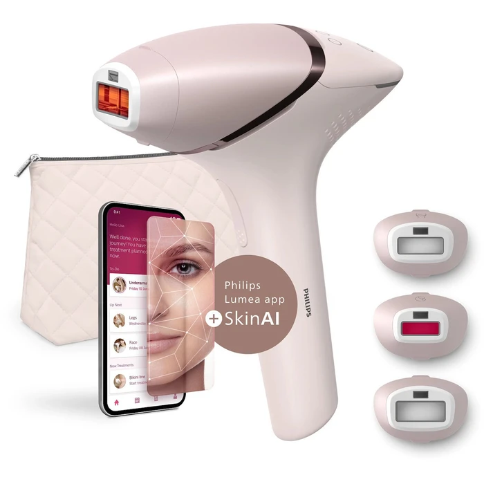 Φορητή αποτριχωτική συσκευή Philips Lumea IPL 9900 SkinAI BRI953/02 (Ροζ/Ροζ-Χρυσό)