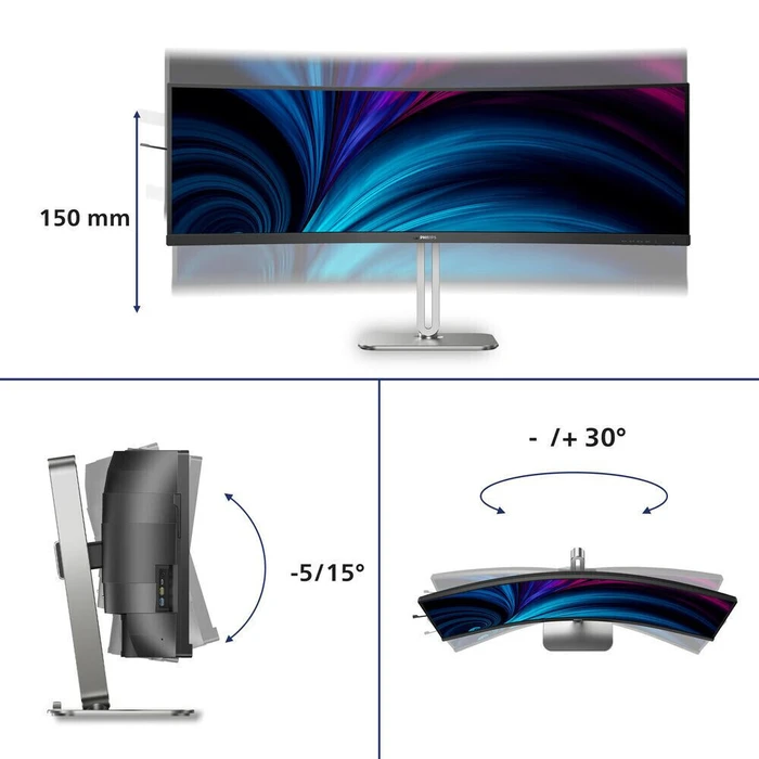 Philips 49B2U5900C Οθόνη 48,8" SuperWide 32:9 VA Curved 5120x1440 4ms DisplayHDR 400 USB-C SmartKVM