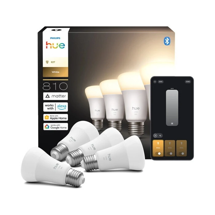Philips Hue White A60 E27 - 4 pack (810 lm)