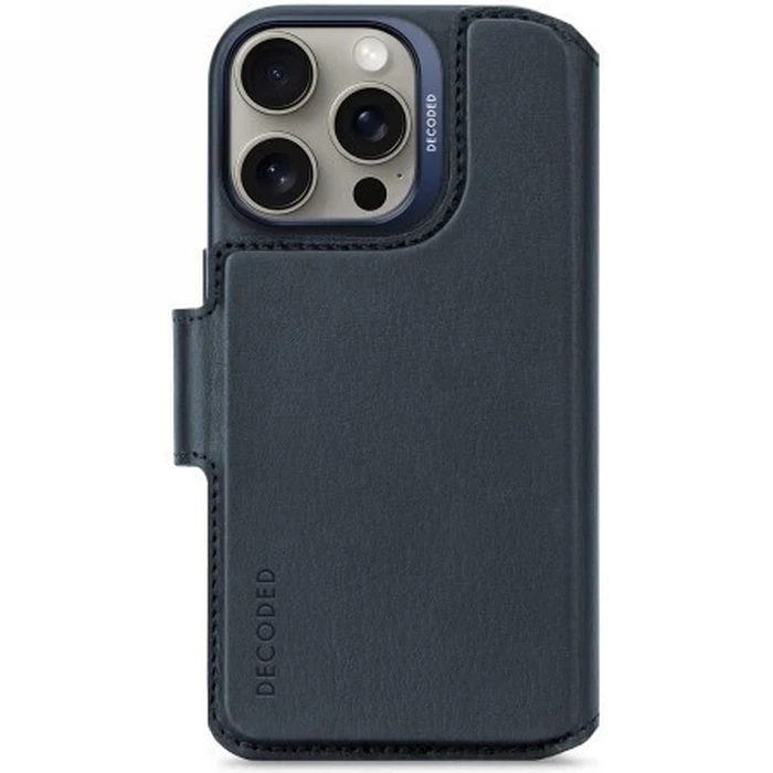Decoded Αποσπώμενο Wallet Δερμάτινο 1mm Navy Μπλε (iPhone 16 Pro)