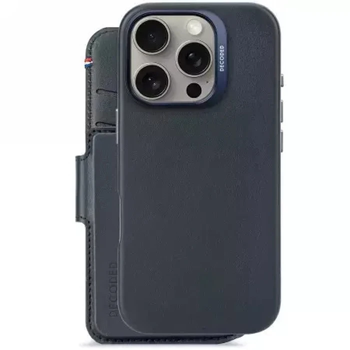 Decoded Αποσπώμενο Wallet Δερμάτινο 1mm Navy Μπλε (iPhone 16 Pro)