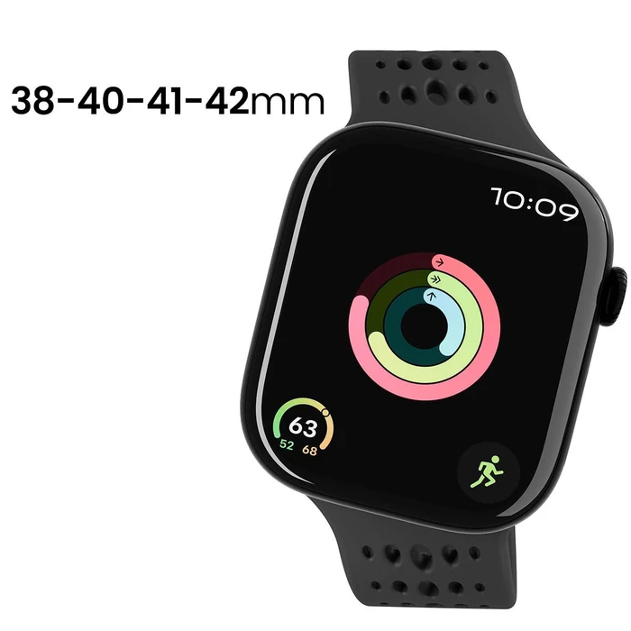 Decoded Ares O Band Apple Watch 38-42mm σε σιλικόνη μαύρο