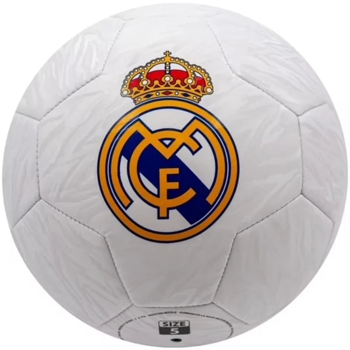 Μπάλα Ποδοσφαίρου Real Madrid με Λογότυπο Camo Metallic Λευκή - Μέγεθος 5