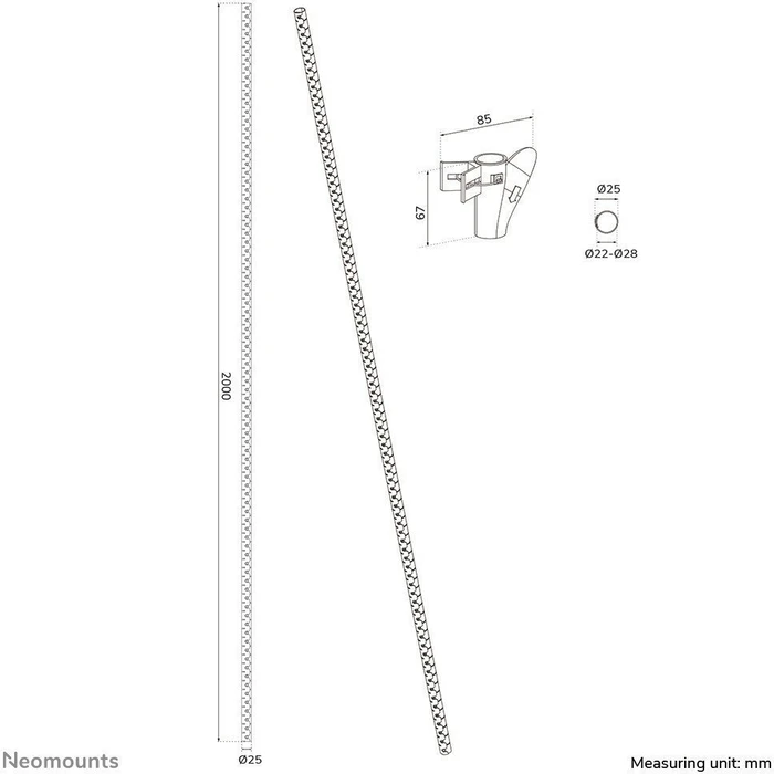 Neomounts Κιτ επισκευής ADS06-142WH