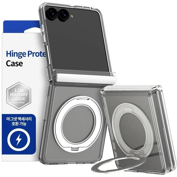 Araree Duple 360 M Stand MagSafe for Samsung Galaxy Z Flip8 — Transparent