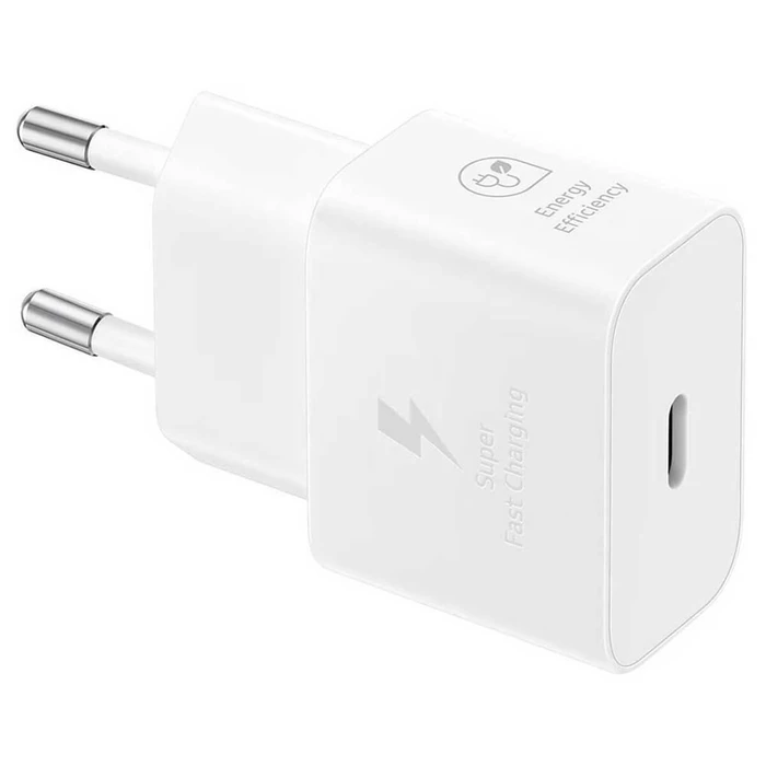 Samsung 25W USB-C Wall Charger with USB-C to USB-C Cable White (EP-T2510X)