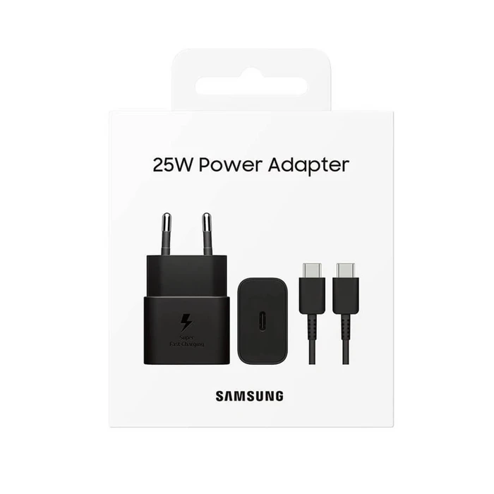 Samsung Φορτιστής Τοίχου 25W USB-C Μαύρος με Καλώδιο USB-C (EP-T2510X)