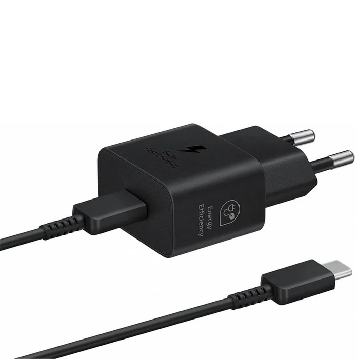 Samsung Φορτιστής Τοίχου 25W USB-C Μαύρος με Καλώδιο USB-C (EP-T2510X)